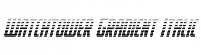 Watchtower Gradient Italic  Fuentes Gratis Descargar