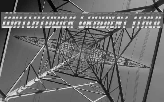 Watchtower Gradient Italic Font examples