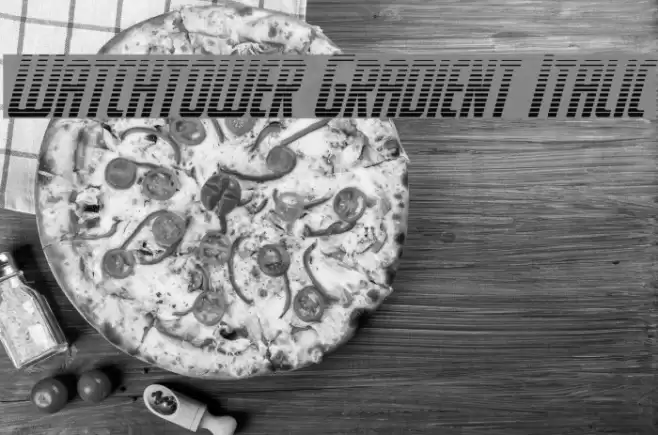 Watchtower Gradient Italic Font examples