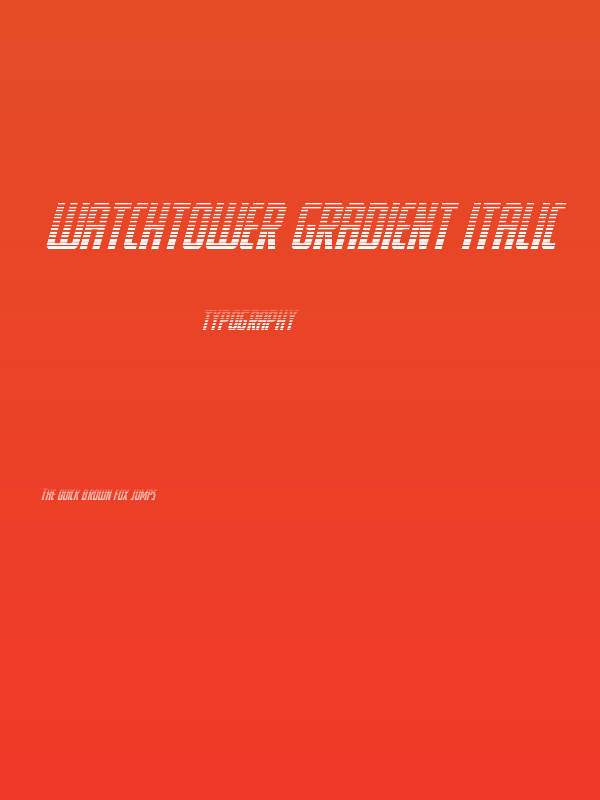 Watchtower Gradient Italic Poster
