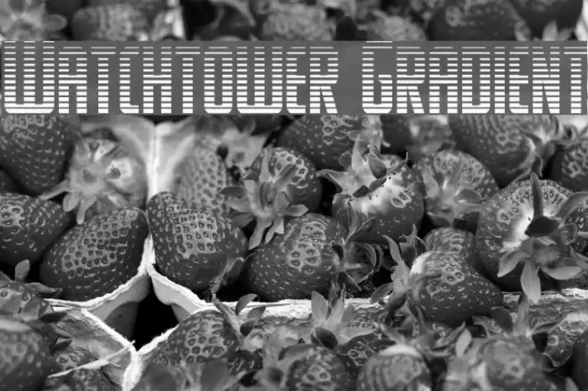 Watchtower Gradient Font examples