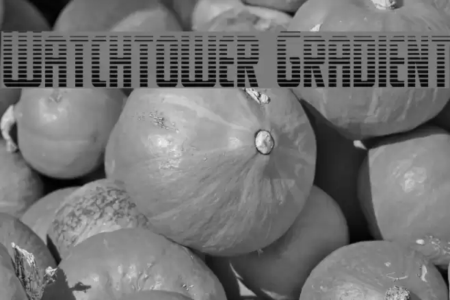 Watchtower Gradient Font examples