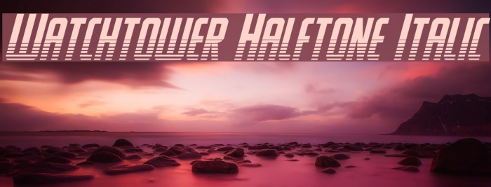 Watchtower Halftone Italic Font examples