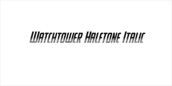 Watchtower Halftone Italic Logo