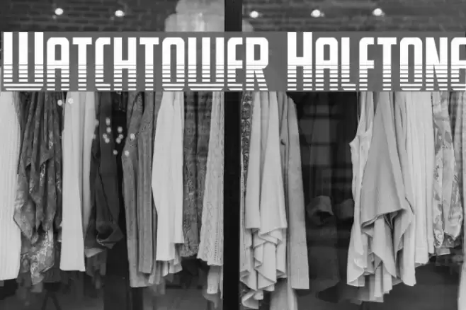 Watchtower Halftone Font examples