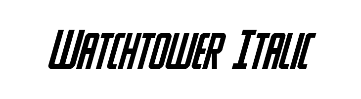 Watchtower Italic Font