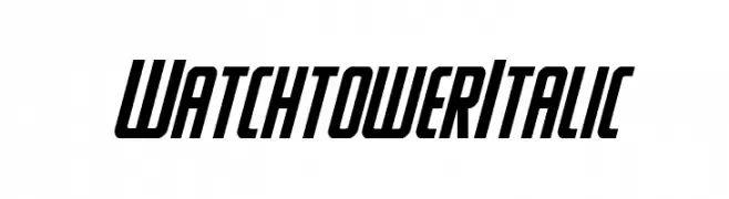Watchtower Italic  Free Fonts Download