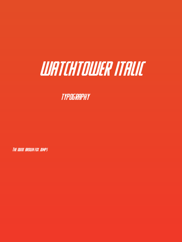 Watchtower Italic Poster
