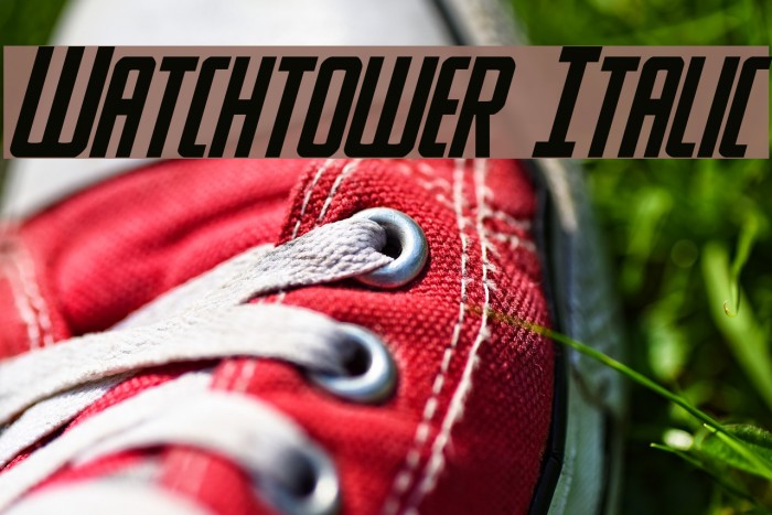Watchtower Italic Font examples
