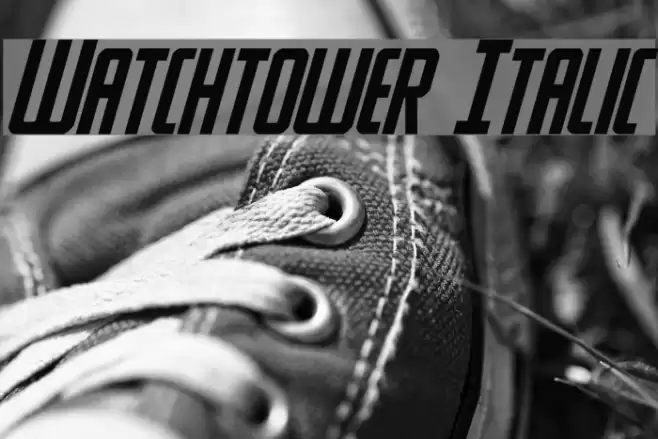 Watchtower Italic Font examples