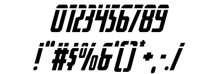Watchtower Laser Italic Font OTHER CHARS
