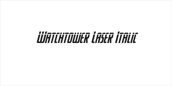 Watchtower Laser Italic Logo