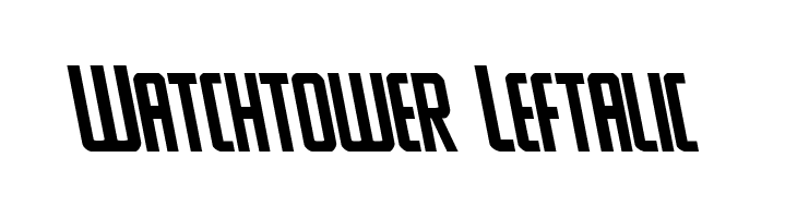 Watchtower Leftalic  font caratteri gratis