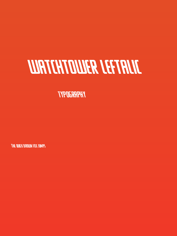 Watchtower Leftalic Poster