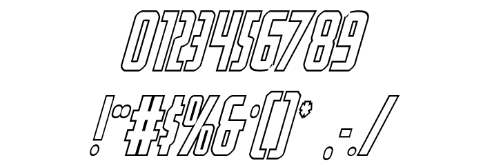 Watchtower Outline Italic Font OTHER CHARS