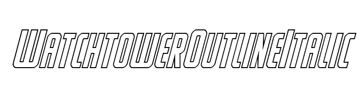Watchtower Outline Italic  フリーフォントのダウンロード