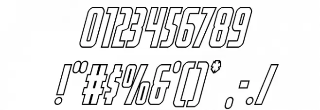 Watchtower Outline Italic Font OTHER CHARS