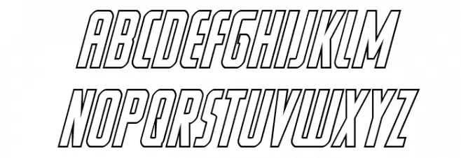 Watchtower Outline Italic Font LOWERCASE