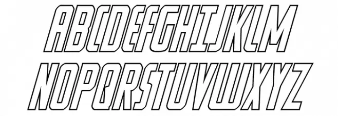 Watchtower Outline Italic 字体 大写