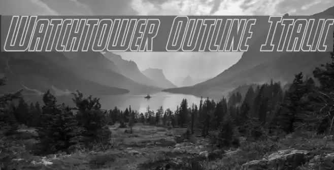 Watchtower Outline Italic  examples