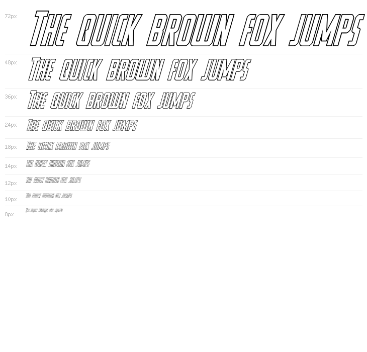 Watchtower Outline Italic Waterfall