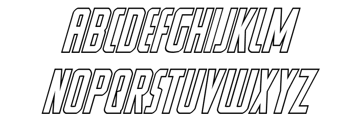Watchtower Outline Italic Font LOWERCASE