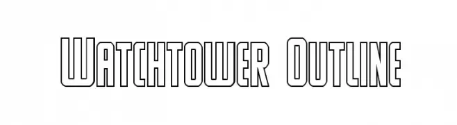 Watchtower Outline  Fuentes Gratis Descargar