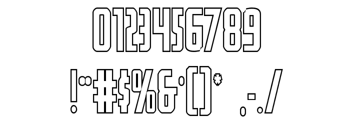 Watchtower Outline Font OTHER CHARS