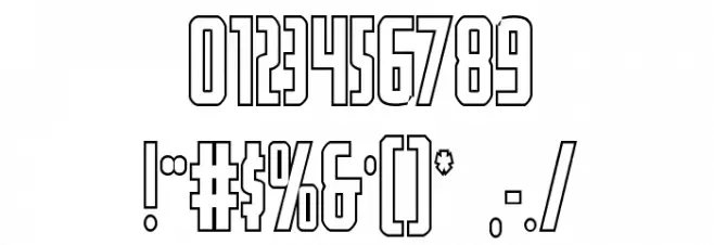 Watchtower Outline Font OTHER CHARS