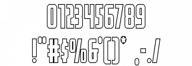 Watchtower Outline Font OTHER CHARS