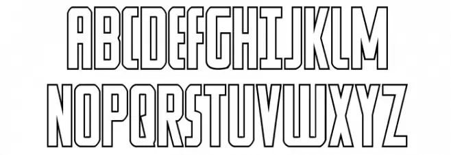 Watchtower Outline Schriftart Groß