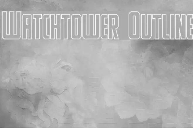 Watchtower Outline Font examples
