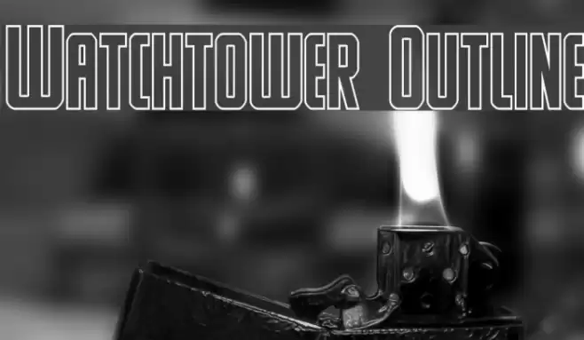 Watchtower Outline Font examples