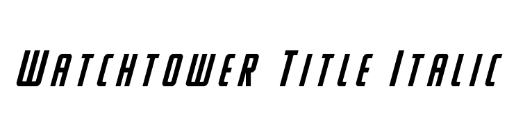 Watchtower Title Italic  لخطوط تنزيل