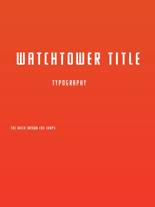 Watchtower Title Poster