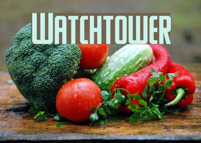 Watchtower Font examples