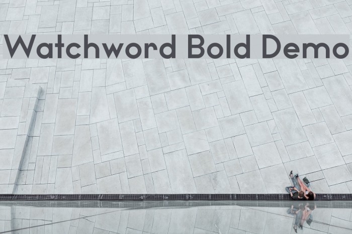 Watchword Bold Demo Font examples
