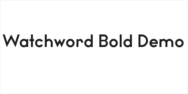 Watchword Bold Demo Logo