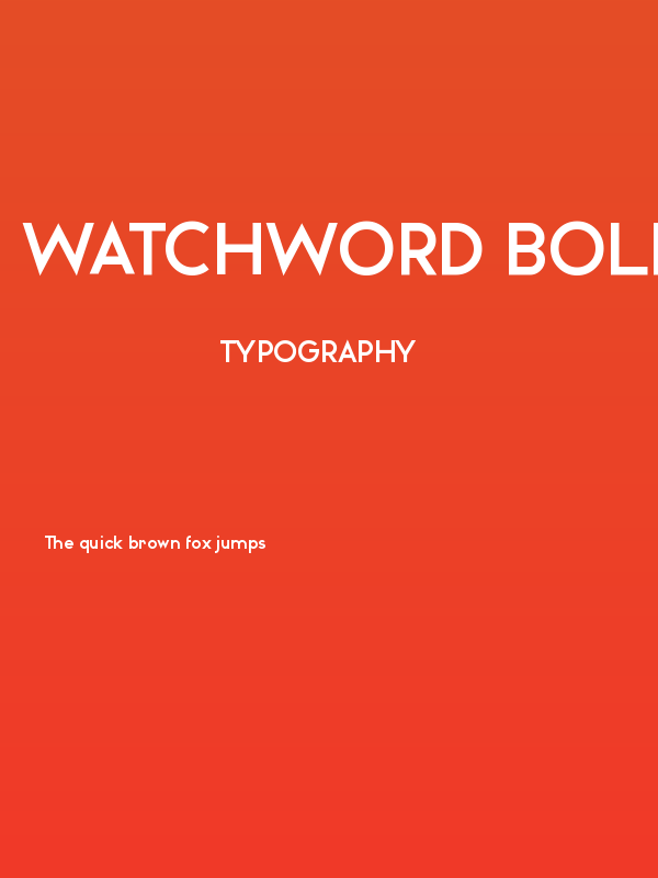 Watchword Bold Demo Poster