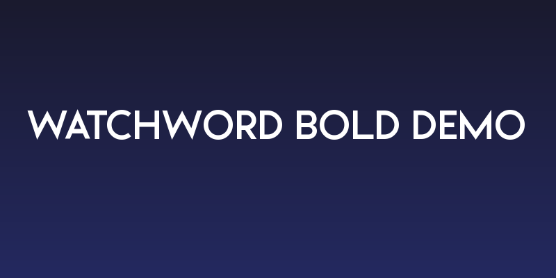 Watchword Bold Demo Social Header