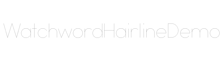 Watchword Hairline Demo  Descarca Fonturi Gratis