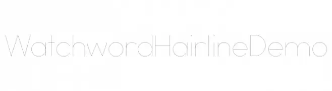 Watchword Hairline Demo  baixar fontes gratis