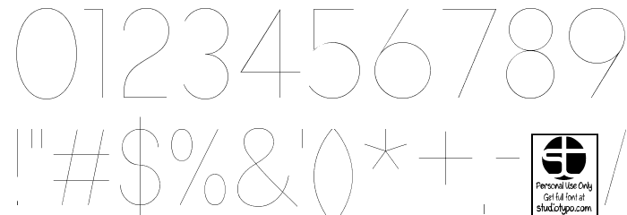 Watchword Hairline Demo Font OTHER CHARS