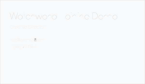 Watchword Hairline Demo Business Card