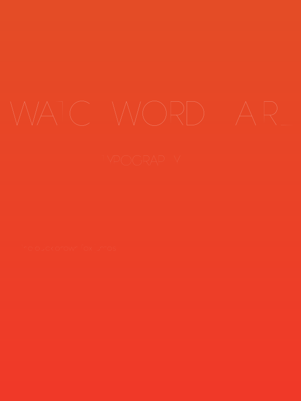 Watchword Hairline Demo Poster