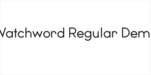 Watchword Regular Demo Logo