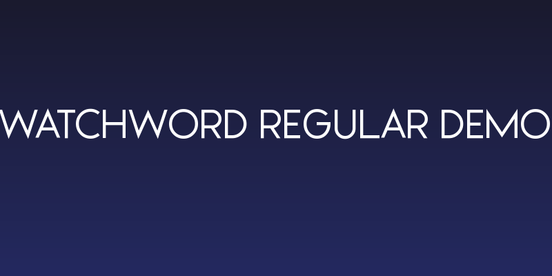 Watchword Regular Demo Social Header