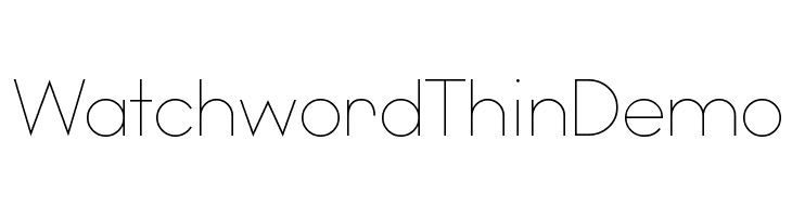 Watchword Thin Demo  नि: शुल्क फ़ॉन्ट्स डाउनलोड