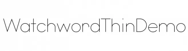 Watchword Thin Demo  フリーフォントのダウンロード