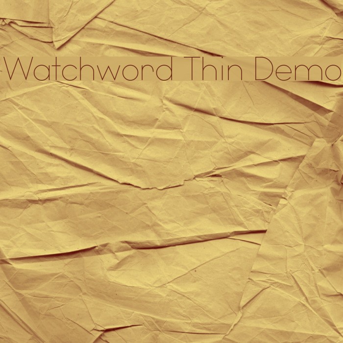 Watchword Thin Demo Font examples